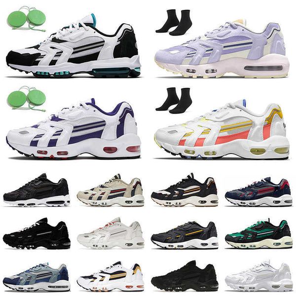

authentic 96 athletic running shoes goldenrod beach pure platinum purple dawn mystic teal blackened blue sports 96s sneakers trainers, Black