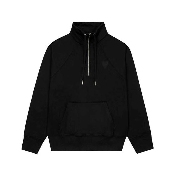 

men hoody fashion amri hoodie designer cotton poison developed love embroidery collar zipper sweatshirt women casual sweater amii star hoode, Black