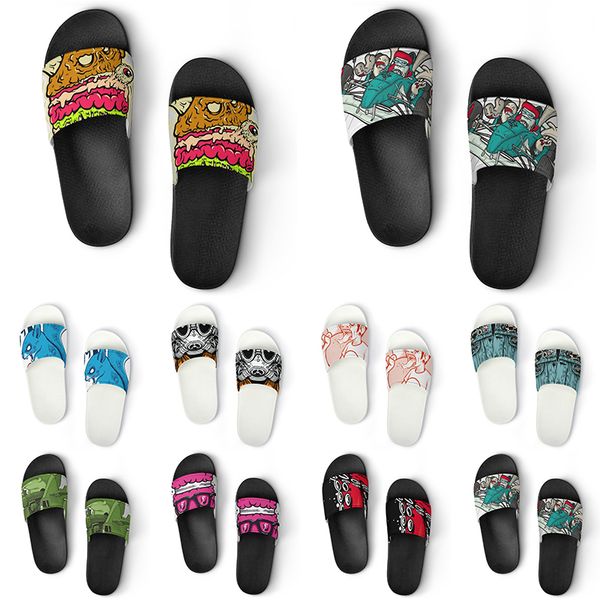 

custom shoes pvc slippers men women diy home indoor outdoor sneakers customized beach trainers slip-on color88