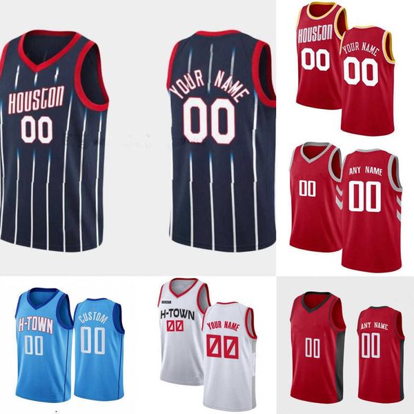 

basketball jersey mens womens youth houston''rockets''custom 6 kenyon martin jr. 8 jae'sean tate 9 josh chriser 25, Black;red