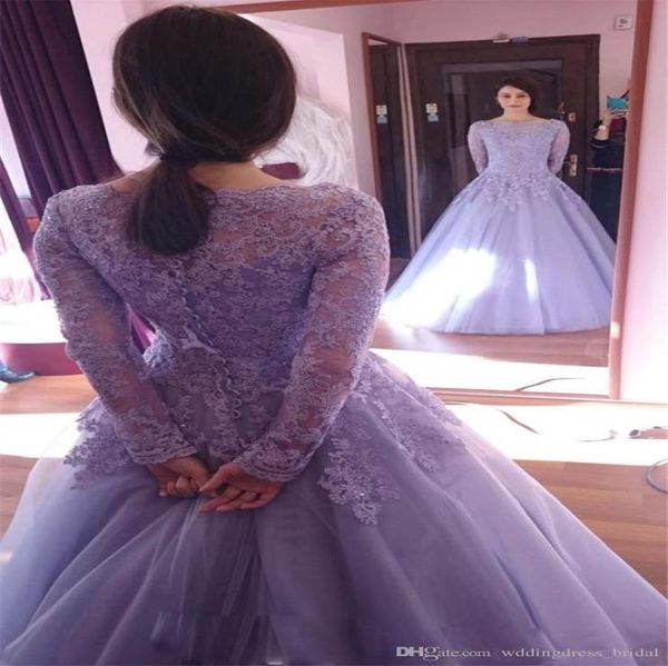 

vintage purple lace illusion long sleeves evening dresses plus size prom beaded ball gowns quinceanera party dress7733514, Black;red