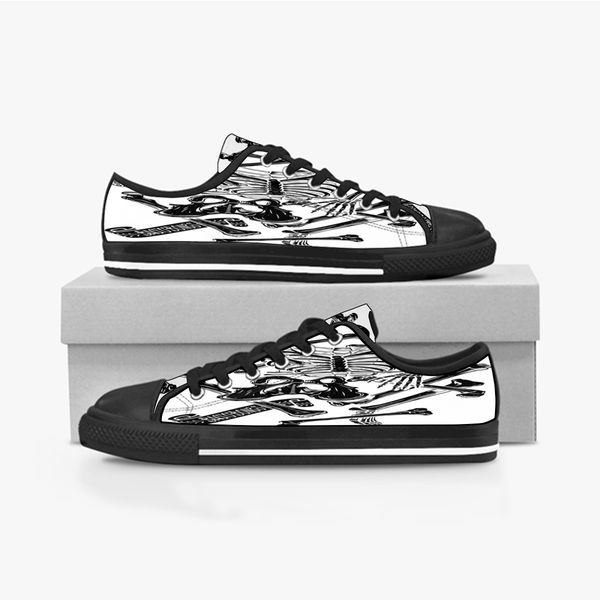 

custom shoes classic canvas low cut skateboard casual triple black accept customization uv printing low mens womens sports sneakers breathab