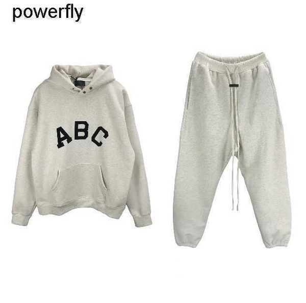 

men's tracksuits designer essential letter sweater loose men's hoodie fashion brand streetwear suit, Gray