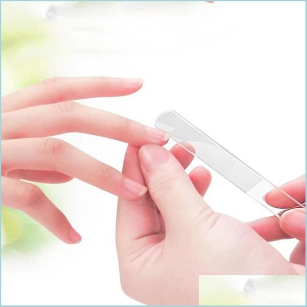 

nail files nail files 1pc nano glass file durable buffer sanding polishing grinding crystal art manicure device add transparent box dhlxf