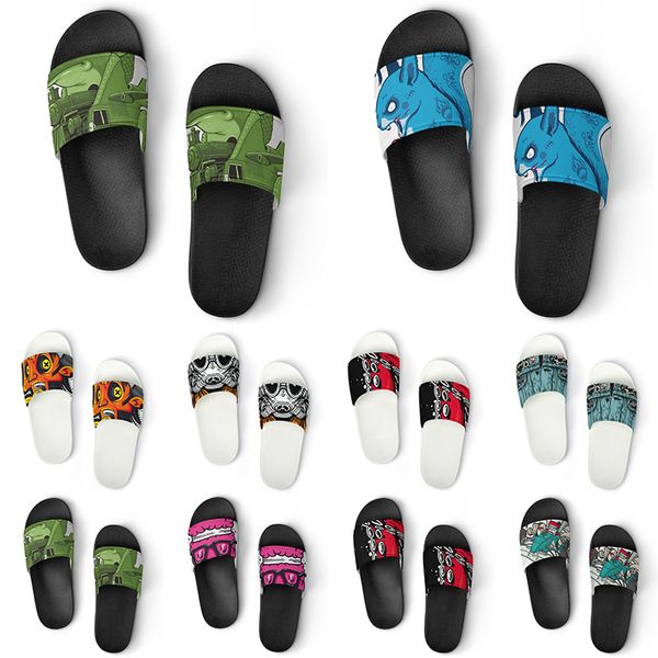 

dress men custom slippers shoes pvc women diy home indoor outdoor sneakers customized beach trainers slip-on color174231 ized112 ized883 ize, Black