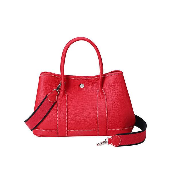 

classic garden party tote bag 2023 new layer cowhide women's handbag genuine leather crossbodyd983
