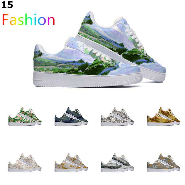 

designer custom shoes running shoe men women hand painted fashion mens flat trainers sports sneakers color15
