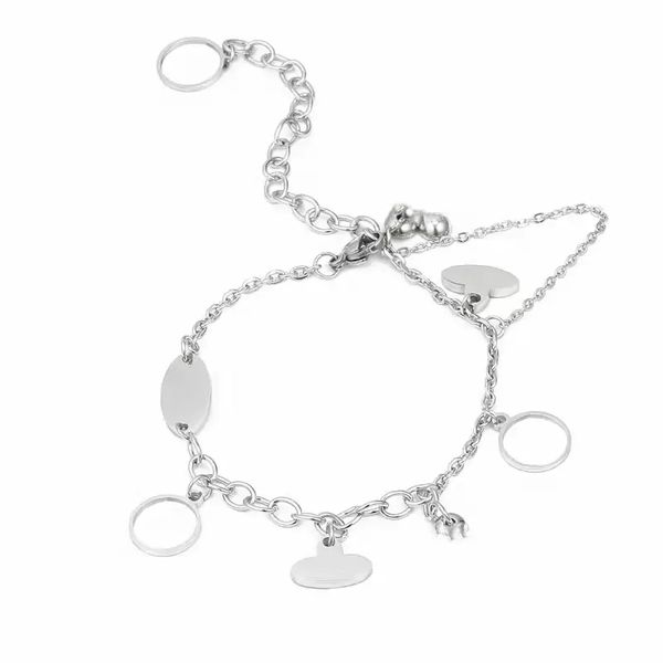 

fashion classic bracelets gold silver designer v letter wristband plated luxury charm titanium lovers chain jewelry chain, Black