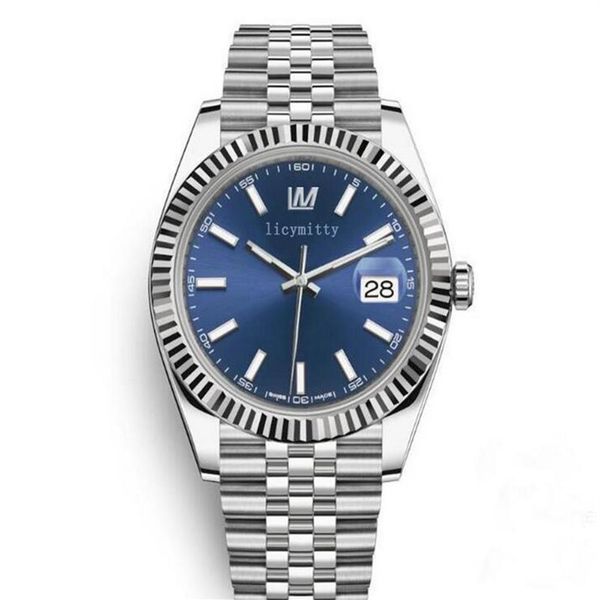 

bp automatic 2813 mechanical watch men big magnifier 41mm stainless steel sapphire solid clasp president mens watches male wristwa2052, Slivery;brown