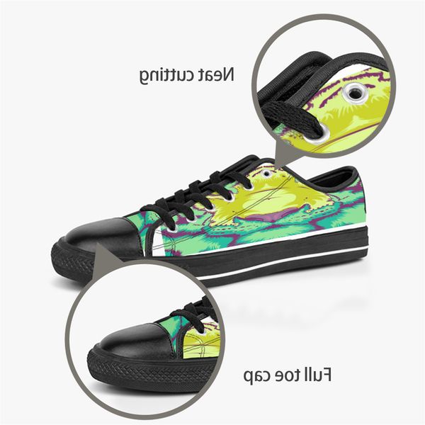 

men women diy custom shoes low canvas skateboard sneakers triple black customization uv printing sports sneakers br58