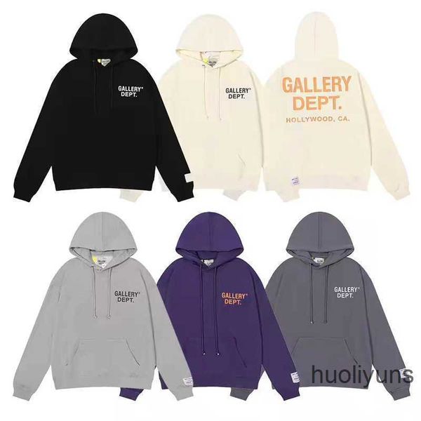 

galleryes sweaters hoodie man dept hoodies sweater american fashion fashion brand galilee classic letter print loose for men women couple wi, Black