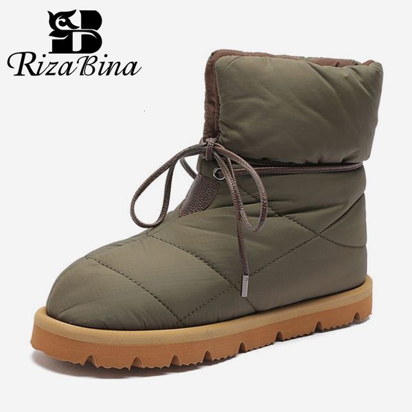 

boots rizabina women snow fashion platform warm fur winter shoes woman plush ankle boot casual daily lady footwear size 36-40 221115, Black