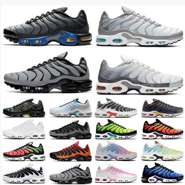 

tn plus running shoes mens aqua silver psychic blue gradient particle grey men women trainer sports sneakers size 40-46