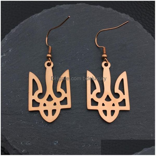 

dangle chandelier dangle chandelier ukraine tryzub pendant earrings stainless steel ukrainian fashion jewelry gifts drop yp8882dan dhwgn, Silver