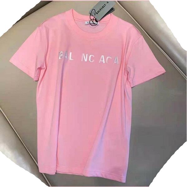 

men's designer t shirt new paris print letter t-shirt sleeves women's crew neck short sleeve loose couple dress men's half sl, White;black
