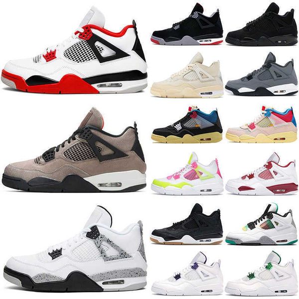 

white oreo jumpman 4s desert moss basketball shoes for men women 4 university blue #35 taupe haze bred sail court purple mens traine jordon