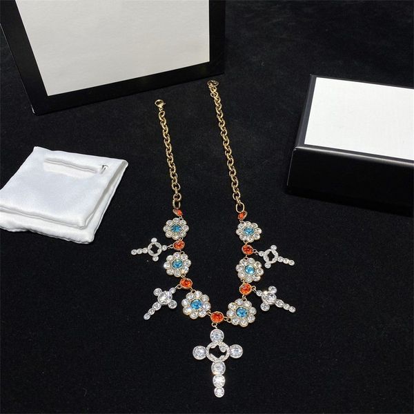 

pendant necklaces for women elegant necklace highly quality choker chains designer jewelry 18k plated gold girls, Silver