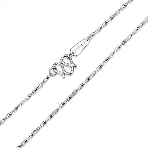 

chains chains fine pure platinum pt950 chain women yuao link necklace 18inch 3.4-3.7g drop delivery 2021 jewelry necklaces pendants dhg2y, Silver