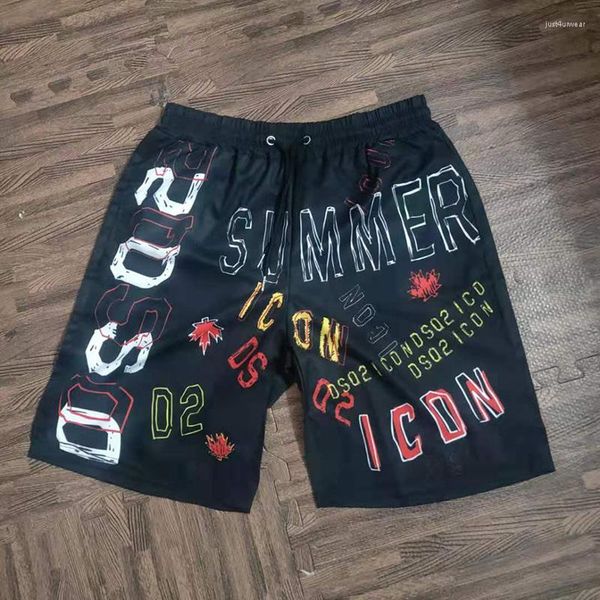 

3d printing quick-drying shorts summer high street sports fitness beach swimming pants, White;black