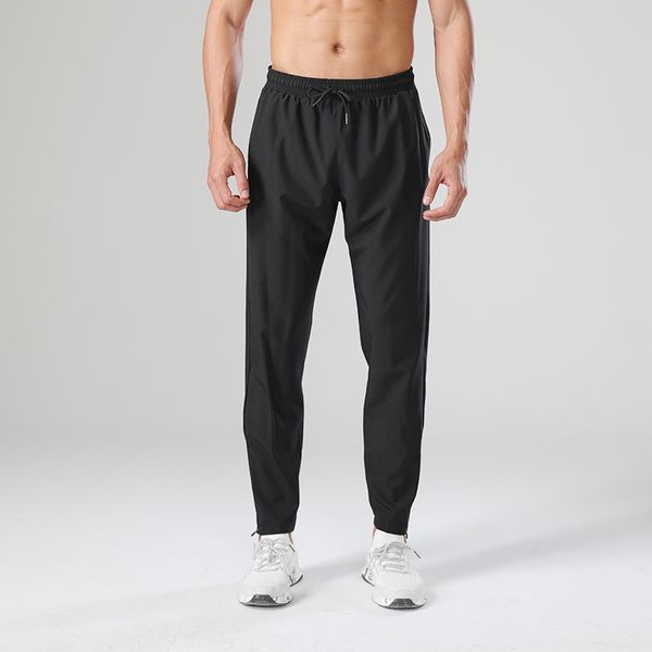 

lu yoga men's summer sports breathable loose zipper pants loose quick dry pants lu-62301 with