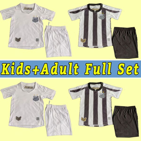 

22 23 santos fc soccer jerseys nations 2022 angelo soteldo 2023 home away leonardo 3rd football shirt camisa full kits child kids men, Black;yellow