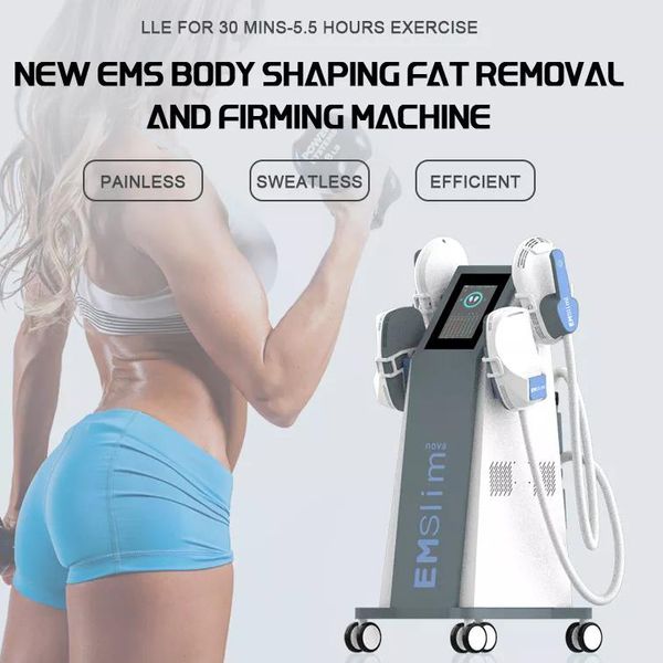 

high power emslim neo 4 handles with rf cushion slimming machine hi-emt body shaping ems sculp build muscles sculpting muscle stimulator wei
