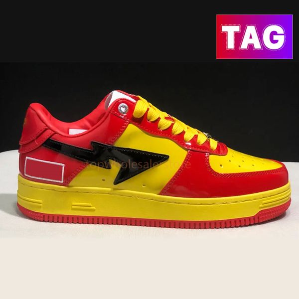 

bapestas mens casual shoes sta low sneaker nigo designer bathing apes comics yellow red grey black pink suede green white abc color camo
