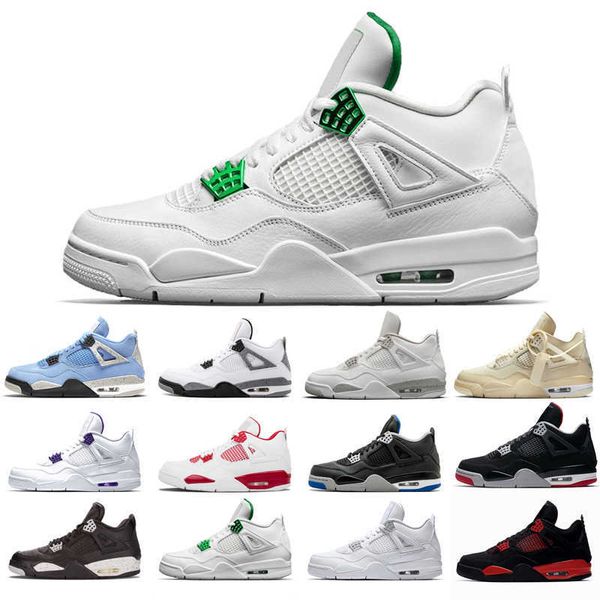 

4s new basketball shoes for man black cat taupe haze desert moss court purple travis white oreo sail olivia kim orange metallic fire red