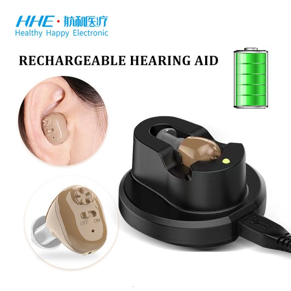 

other health beauty items hhe in-ear rechargeable hearing aid ite wireless sound amplifier for deafness/elderly with charging box invisible