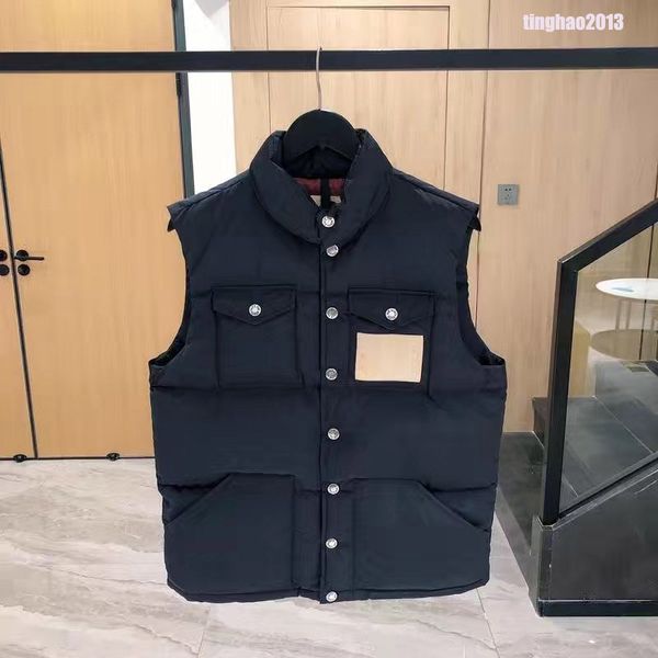 

designer puffer vest parka coat mens waistcoat winter down vests couple bodywarmer womens jacket sleeveless outdoor warm thick outwear cloth, Red