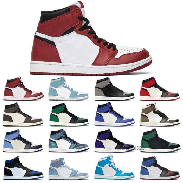 

2023 original jumpman 1s basketball shoes 1 men's turbo green hyper unc tie dye court purple bred toe cactus jack chicago obsidia jordo