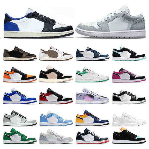 

shoes 1s dress low men basketball 1 reverse mocha unc university blue hyper royal light smoke grey grape women sneakers sports trainers size, Black