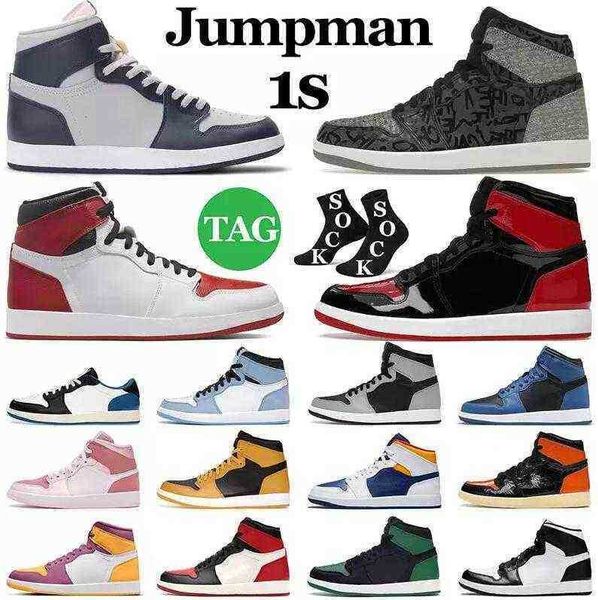 

shoes mens dress basketball 1s bred patent university blue rebellionaire heritage georgetown women men trainers sneakers, Black