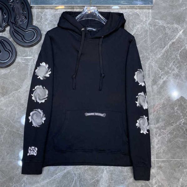 

luxury men's fashion jackets sweatshirts designer classic hoodies zipper hooded sweater casual men women cross pullover sanskrit hoodie, Black;brown