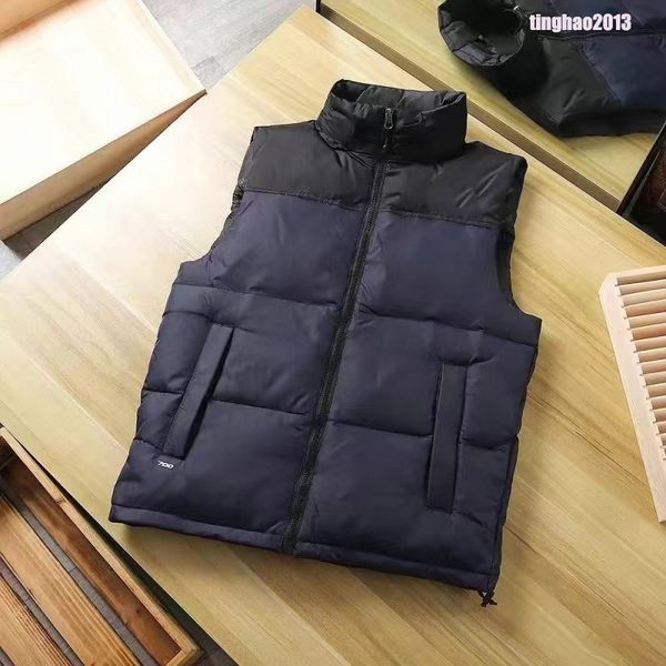

designer parka home men's vests coat red label letters premium stand collar sleeveless white duck down jacket complete labels factory o
