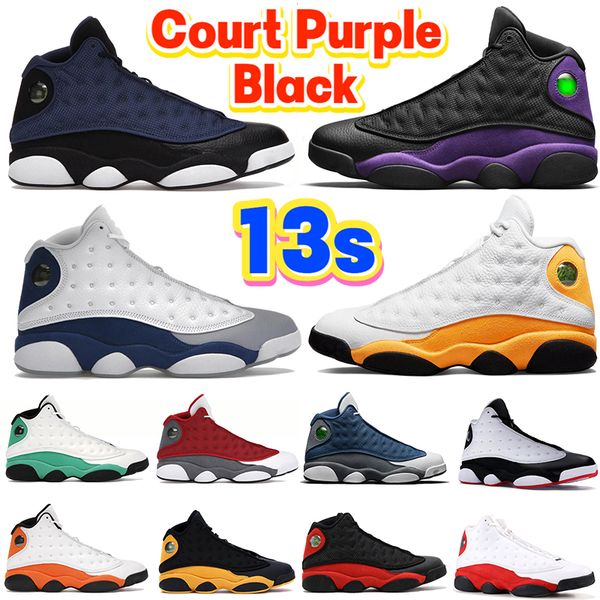 

13 13s basketball shoes designer men women sneaker court purple black hyper royal obsidian powder blue flint he got game lucky green del sol