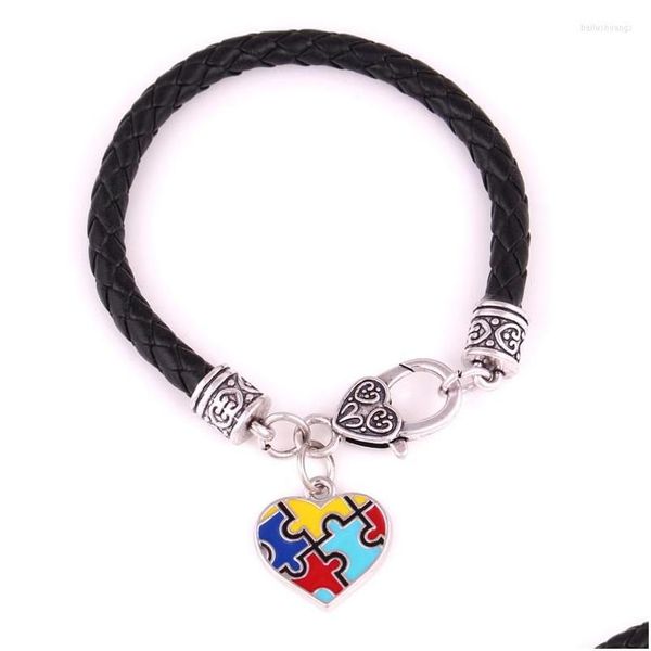 

charm bracelets charm bracelets fashion bracelet for jigsaw puzzle pattern heart pendant depression jewelry three kinds lengt dhuft, Golden;silver