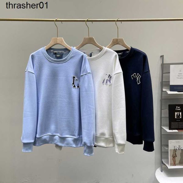 

men's hoodies designer sweatshirts 2022 new mlb pullover long sleeve plush sweater men women lovers loose hoodie, Black