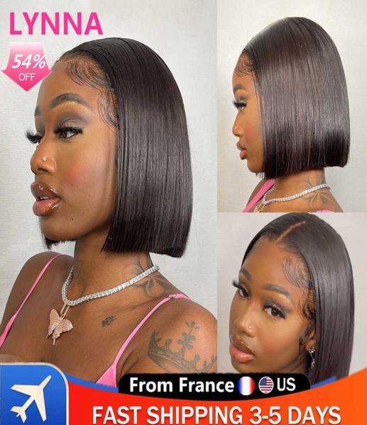 

4x4 short bob wigs lace closure wig straight human hair wigs for black women 150 brazilian hair perruque cheveux humain s0826347893446118, Black;brown