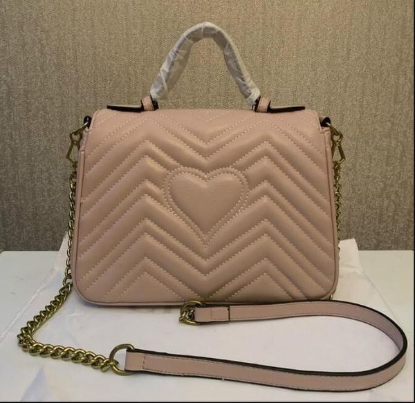 

leather fashion women shoulder bags classic leather heart style gold chain crossbody purse wallet velvet woman handbag tote designers bag me