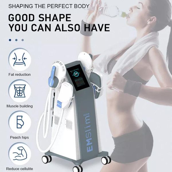 

emslim neo 4 handles slimming machine hi-emt body shaping ems sculp build muscles fat burning buttock lifting beauty