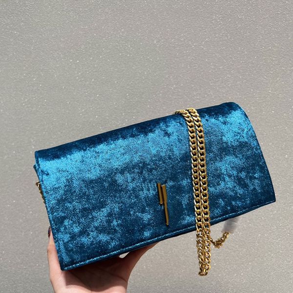 

velvet clutch bag small square women flap handbags fashion shoulder bags metal chain hardware letter magnetic buckle interior zipper pocket