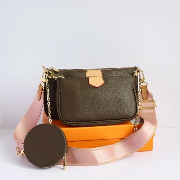 

2022 new fashion designer womens handbags bags 3 pieces/set of mens wallet flower crossbody bag ladies purses quality