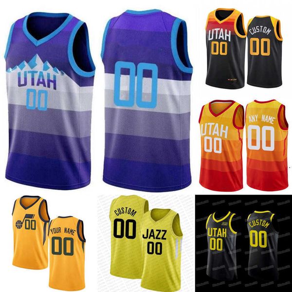 

basketball jerseys mens womens youth utah''jazz''custom 41 kelly olynyk 5 malik beasley 8 jarred vanderbilt 0 talen hort, Black;red