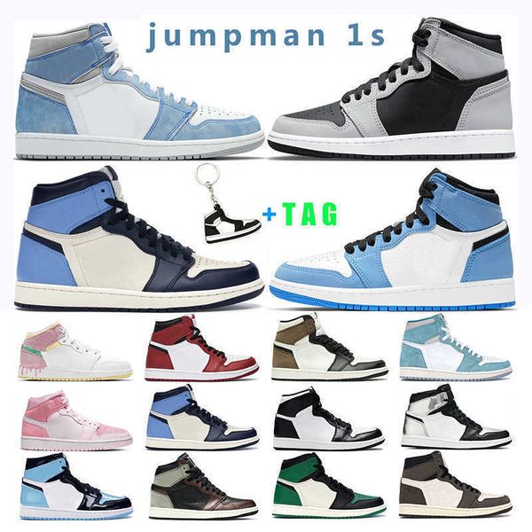 

basketball shoes sport sneaker university bule hyper royal shadow 2.0 dark mocha paint drip apricot 2021 mens 1s jumpman 1, Black