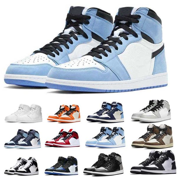 

basketball shoes running sneakers university blue dark mocha light smoke grey hyper chicago royal silver toe shadow twist jumpman 1s men