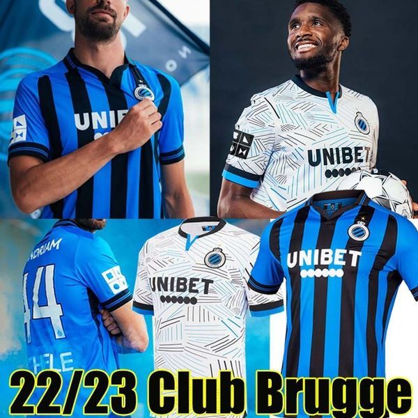 

club brugge 21-22 home soccer jerseys 130 years special edition 2022 2023 wesley maouassa kossounou mata de ketelaere lang vanaken v.badji f, Black;yellow