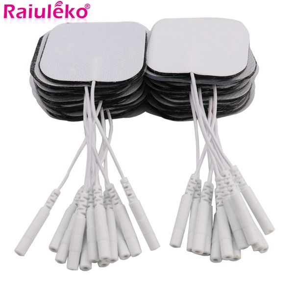 

other massage items 20/50/100pcs electrode pads tens electrodes for electric digital therapy machine ems muscle stimulator body massager 2mm
