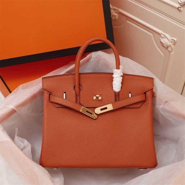 

birkins designer bag handbag herme fashionable lychee pattern layer cow leather women's single shoulder portable diagonal tote crossbod