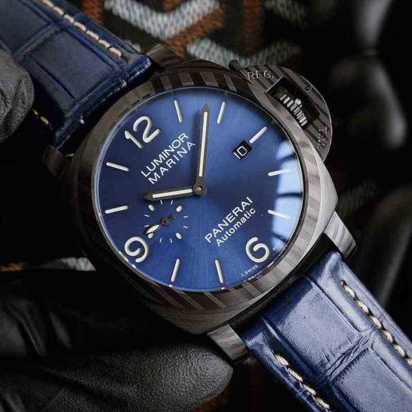 

limited edition vs carbon fiber ceramic paneraisswatch luxury mechanical movement watch panera automatic sapphire mirror 44mm 13mm imported, Slivery;brown